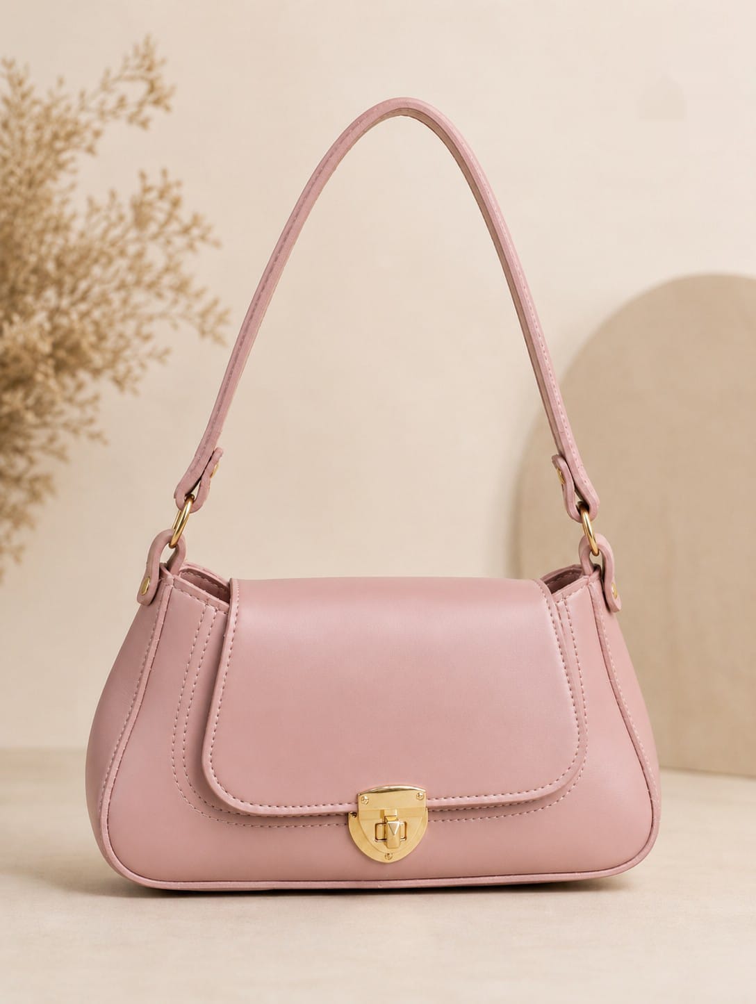 Classic Leather Shoulder Purse