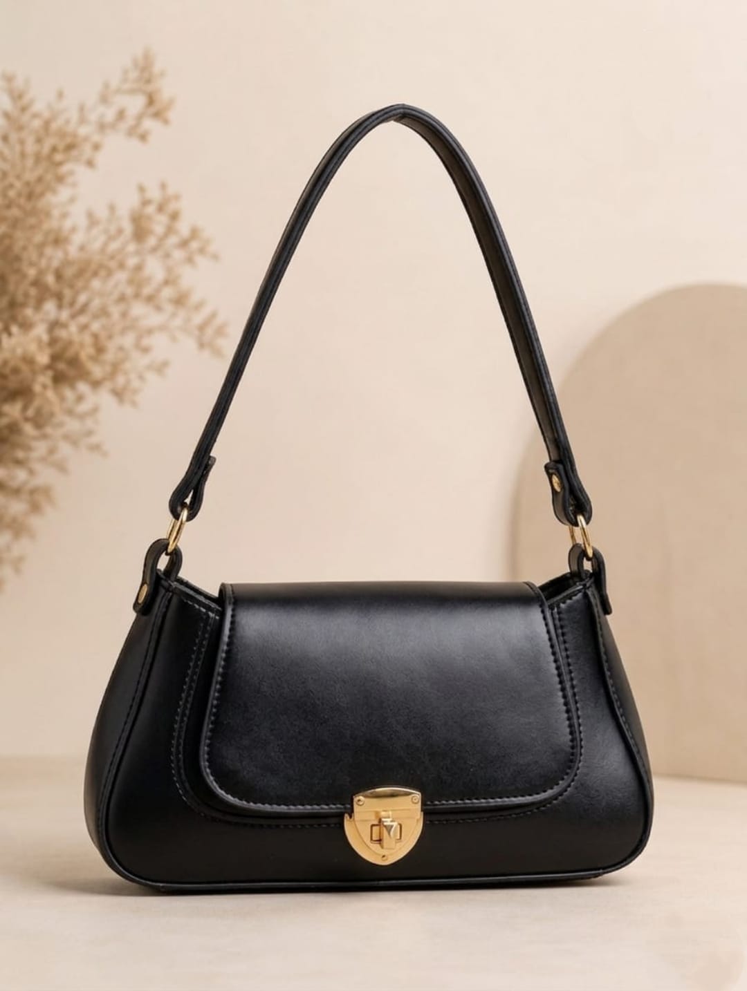 Classic Leather Shoulder Purse