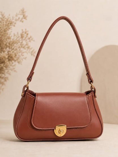Classic Leather Shoulder Purse