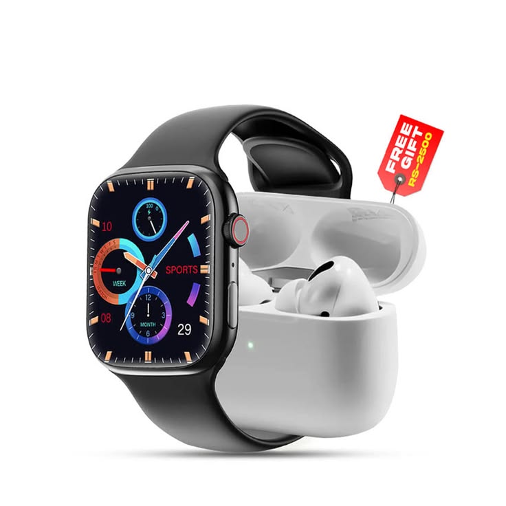 10 In 1 Smart Watch With Airpods